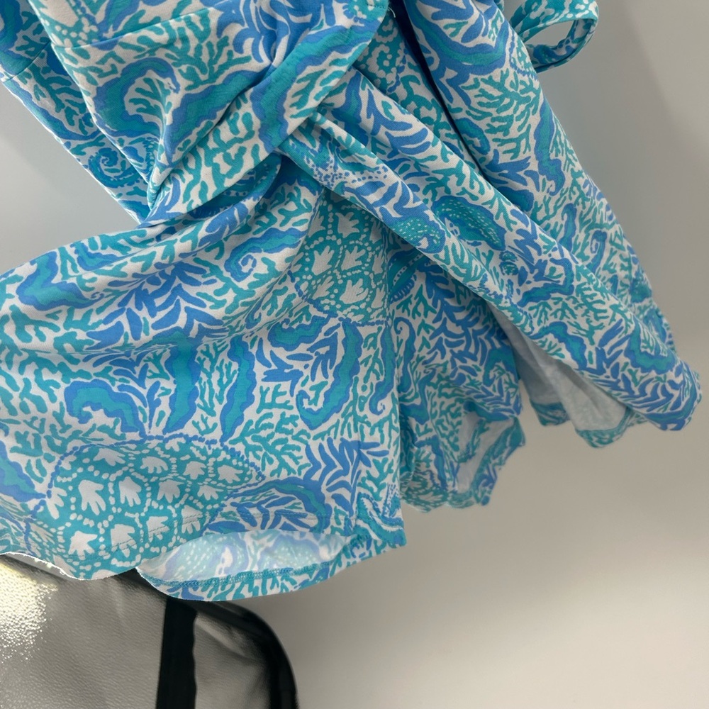 Lilly Pulitzer Blue and White Romper Dress - Picture 3 of 7